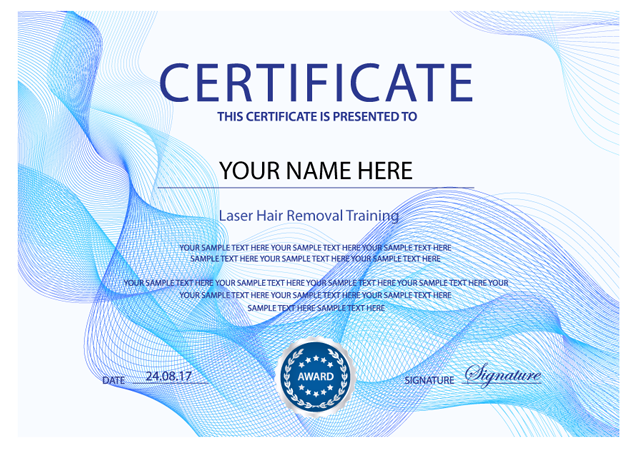 Laser Hair Removal Certificate