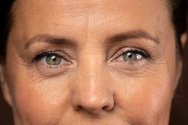 Under Eye Wrinkles on Women's face