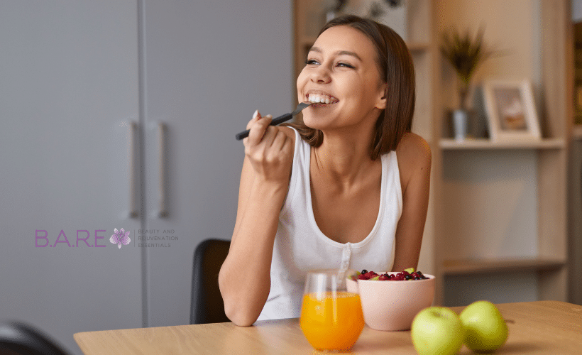 Healthy food for youthful skin